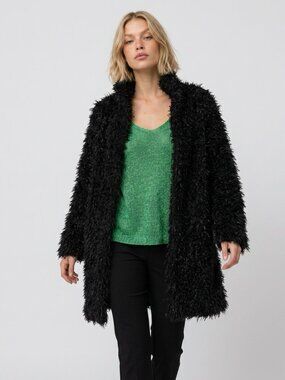 Witchery Shaggy Faux Fur Coat Size S, fits M as well